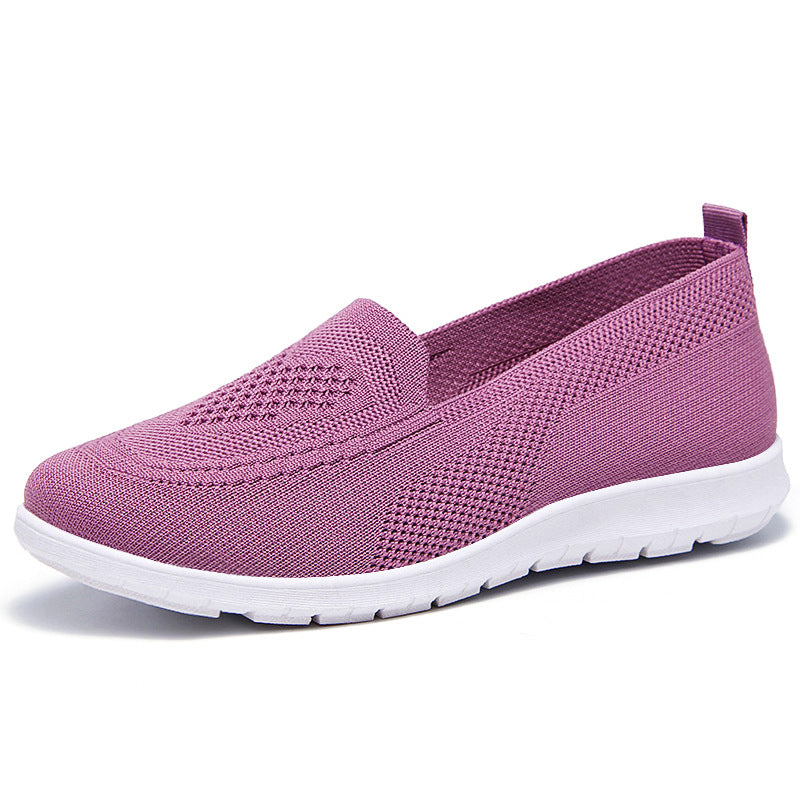 Damen nan ultraleichter gestrickter Slip-On-Loafer mit nahtlosem Sockenschaft, elastischem Einstieg und stoßdämpfender EVA-Laufsohle Echo Archiv