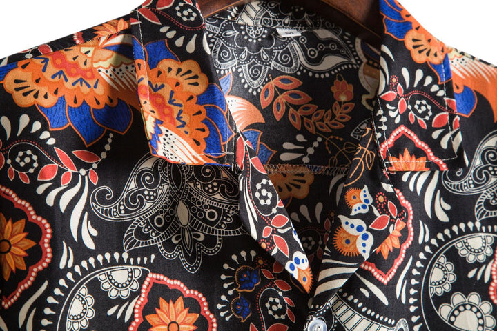 Herren Kurzarmhemd mit kreativem Allover-Design Echoarchiv