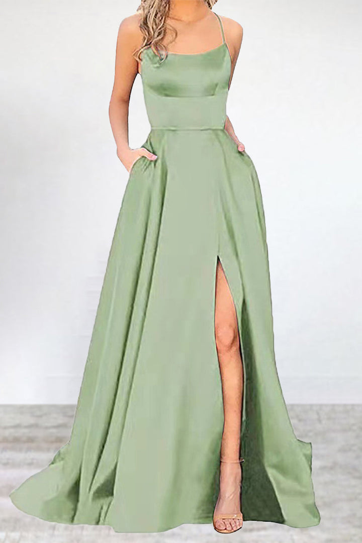 Echoarchiv | Sexy Formell Einfarbig Hohe Öffnung U Hals Abendkleid Kleider- 16 Farben