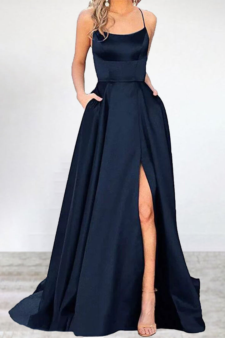 Echoarchiv | Sexy Formell Einfarbig Hohe Öffnung U Hals Abendkleid Kleider- 16 Farben