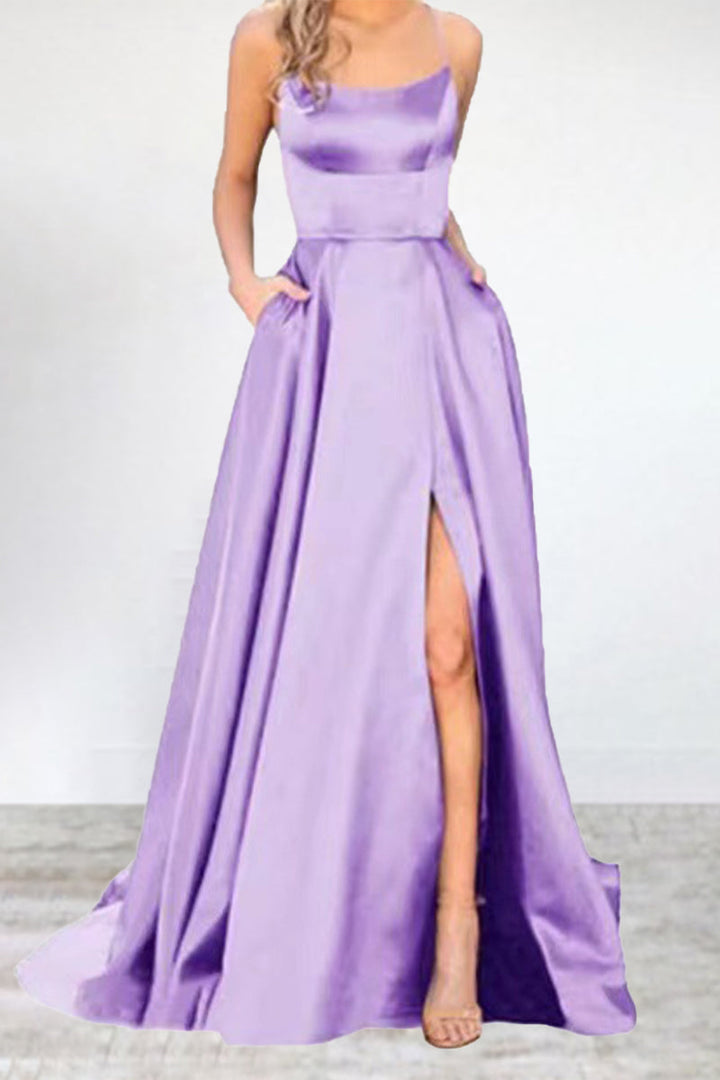 Echoarchiv | Sexy Formell Einfarbig Hohe Öffnung U Hals Abendkleid Kleider- 16 Farben