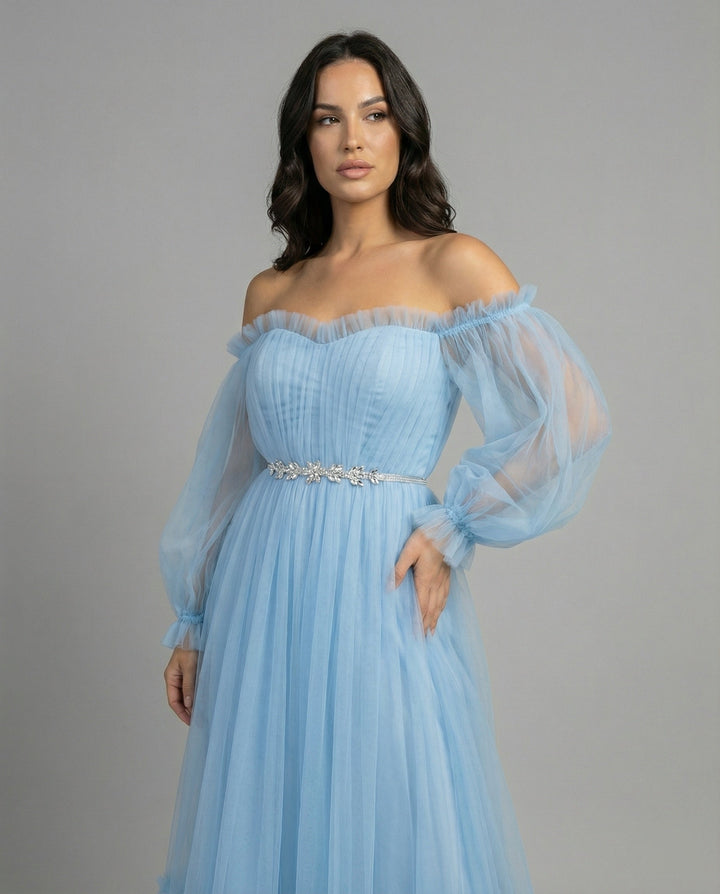 Echoarchiv | Elegantes Formelles Einfarbiges Patchwork Off-Shoulder Abendkleid Kleider - 3 Farben