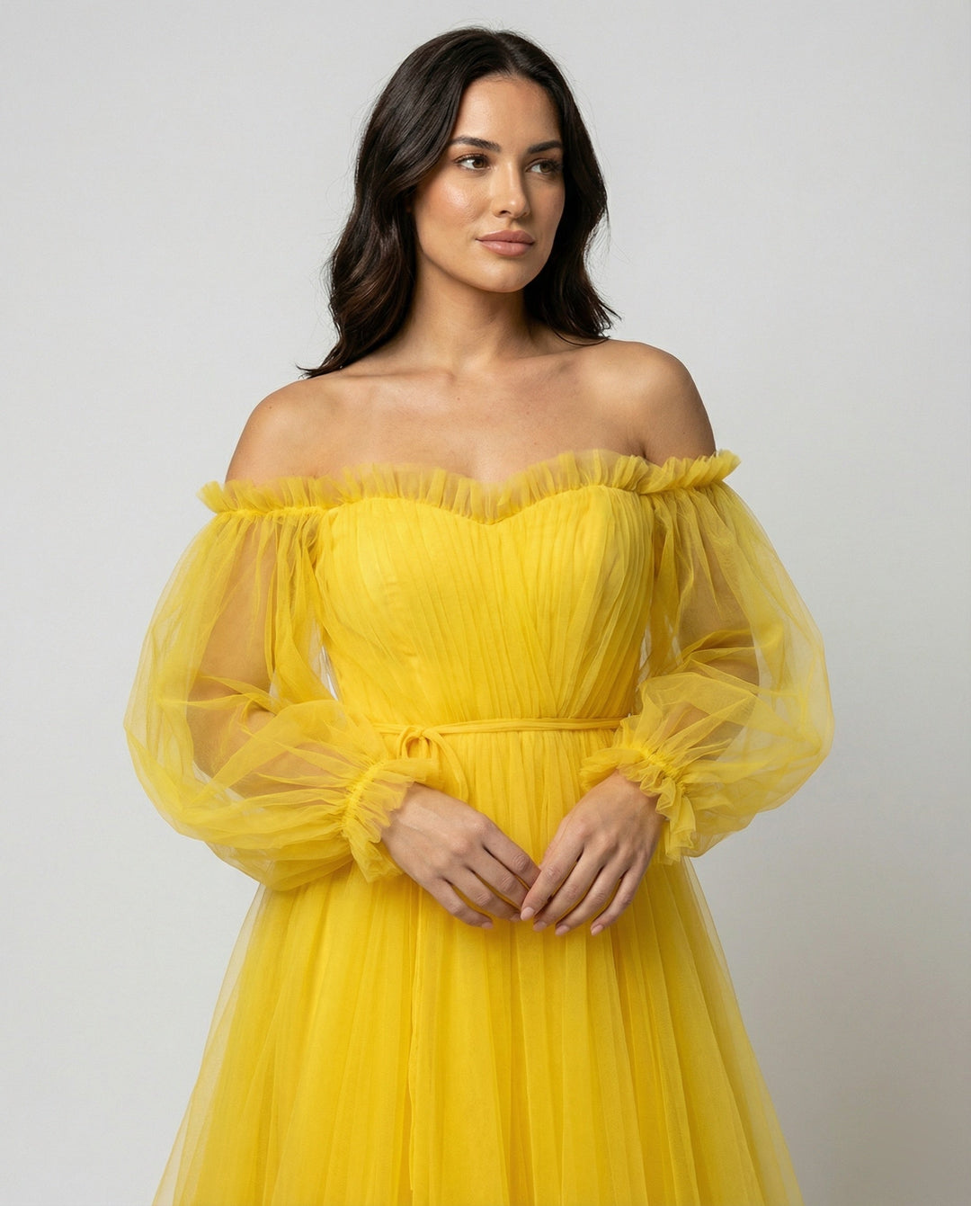 Echoarchiv | Elegantes Formelles Einfarbiges Patchwork Off-Shoulder Abendkleid Kleider - 3 Farben
