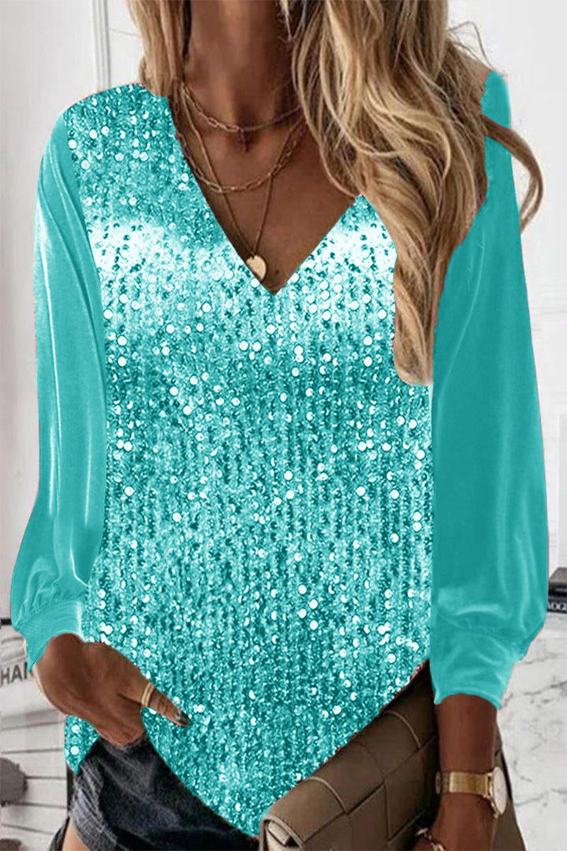 Echoarchiv | Schlichte Glitzerbluse