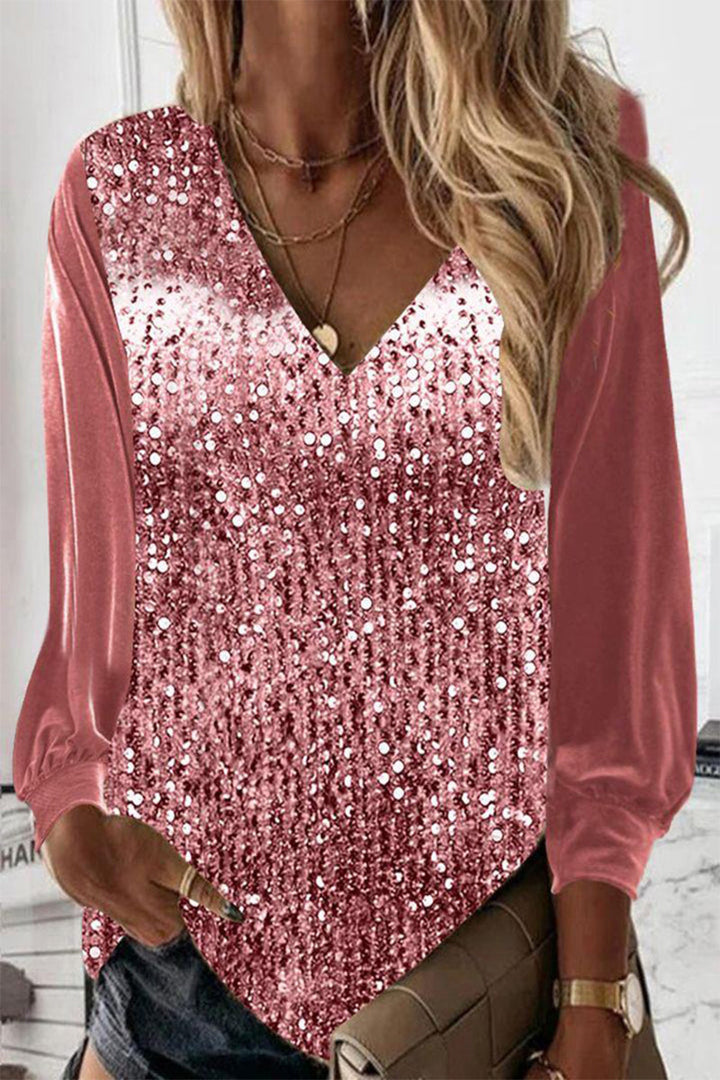 Echoarchiv | Schlichte Glitzerbluse