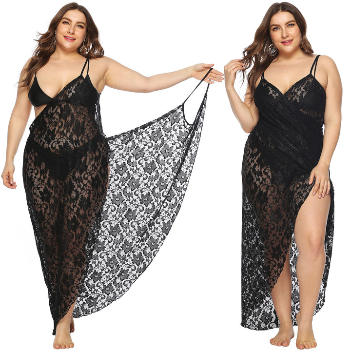 Damen Transparentes Spitzenstrandkleid Echo Archiv