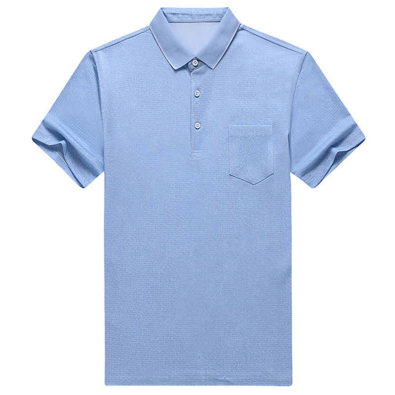 Herren Poloshirt mit strukturiertem Stoff und Brusttasche Echoarchiv