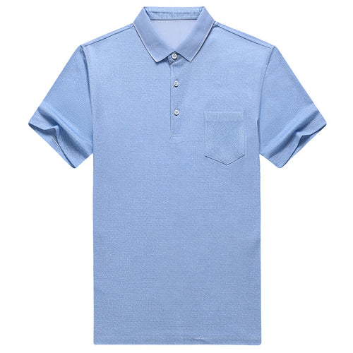 Herren Poloshirt mit strukturiertem Stoff und Brusttasche Echoarchiv