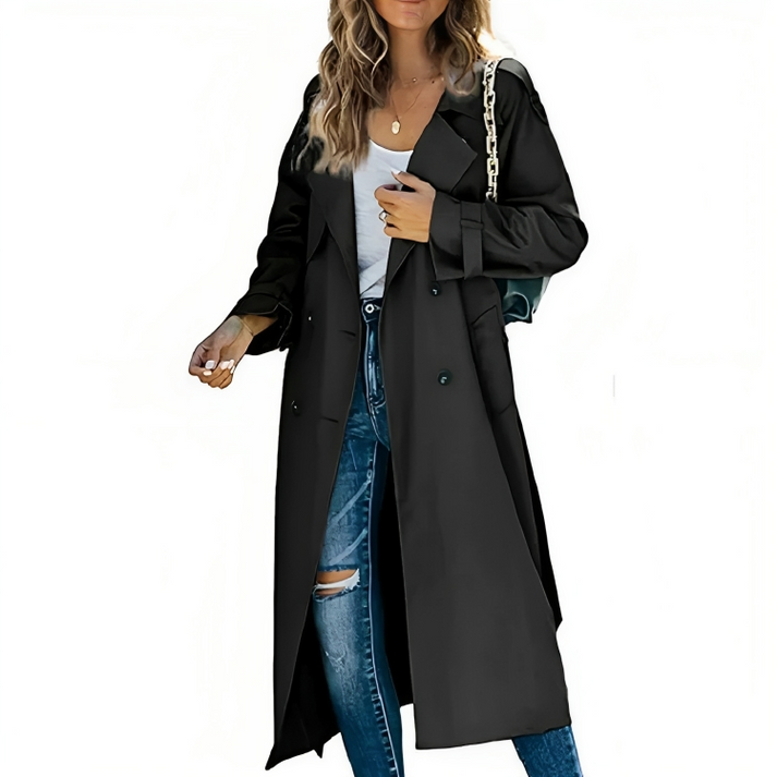 Eleganter zweireihiger Trenchcoat für Damen – Avérine