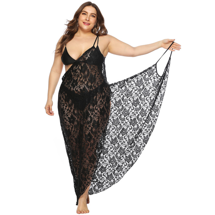 Damen Transparentes Spitzenstrandkleid Echo Archiv