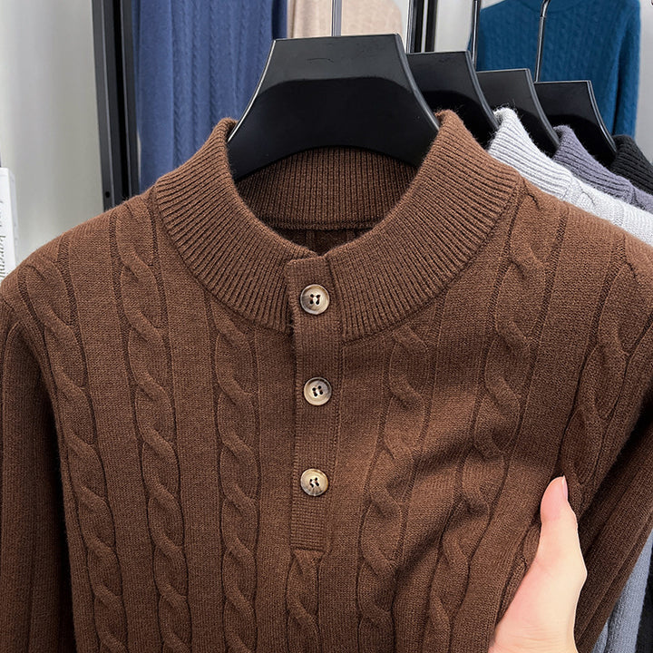 Schwerer Strick-Cardigan mit Strukturmuster