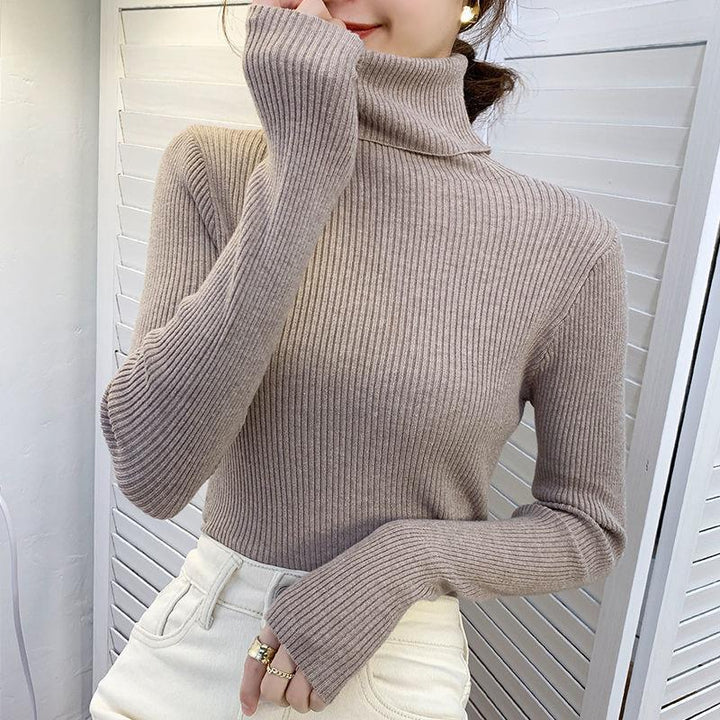 Damen-Rollkragenpullover, langärmlig, große Größen