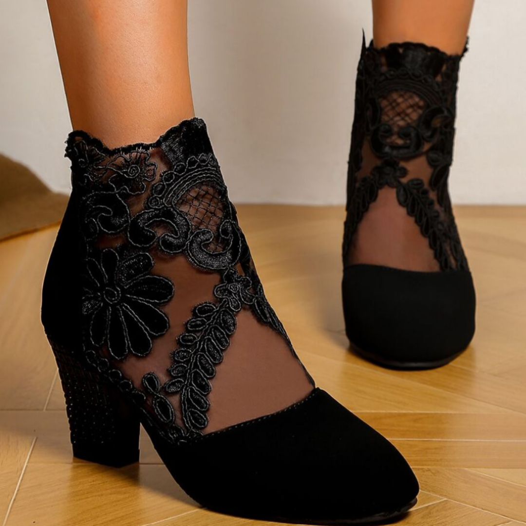 Echoarchiv | Bestickte High-Heel-Stiefel - Trendy FootwEchoarchivr
