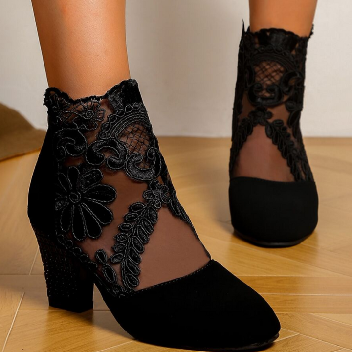 Echoarchiv | Bestickte High-Heel-Stiefel - Trendy FootwEchoarchivr