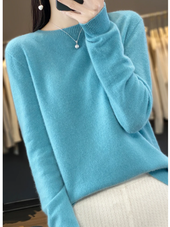 Echoarchiv | Pullover Damen Runder Ausschnitt Weicher und Eleganter Strickpullover