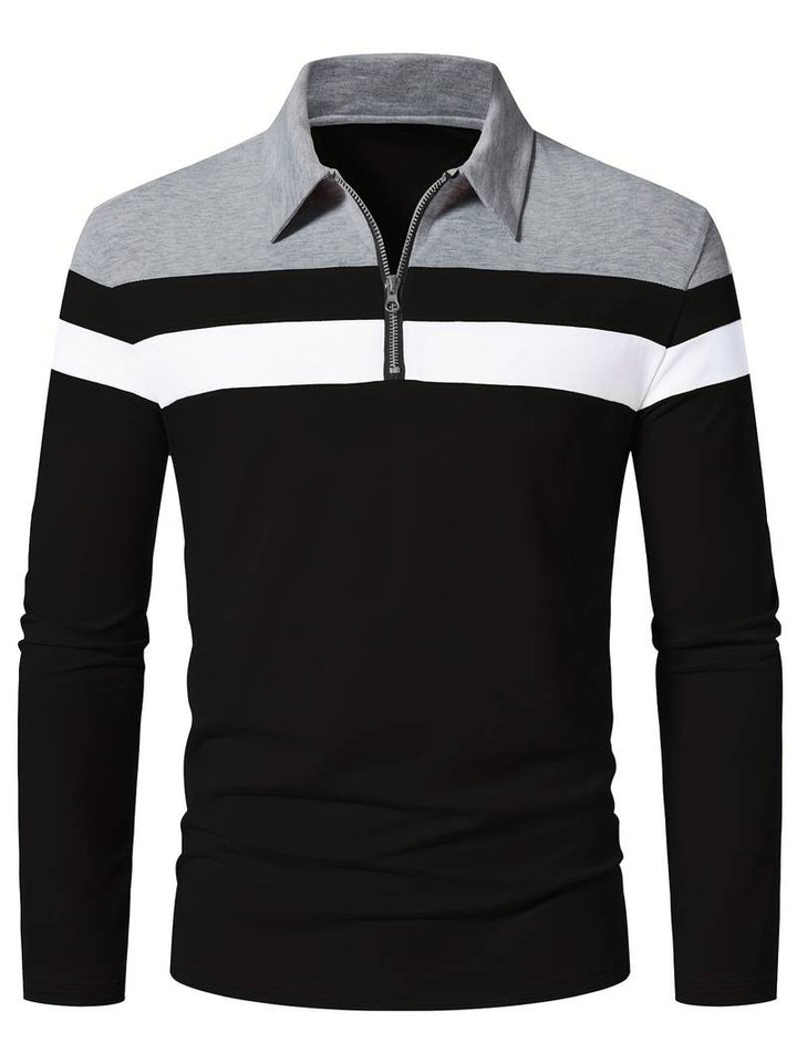 Echoarchiv – langärmliges poloshirt mit reißverschluss