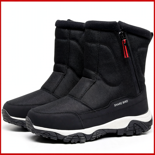 Gefütterte Herren-Winterstiefel mit rutschfester Sohle