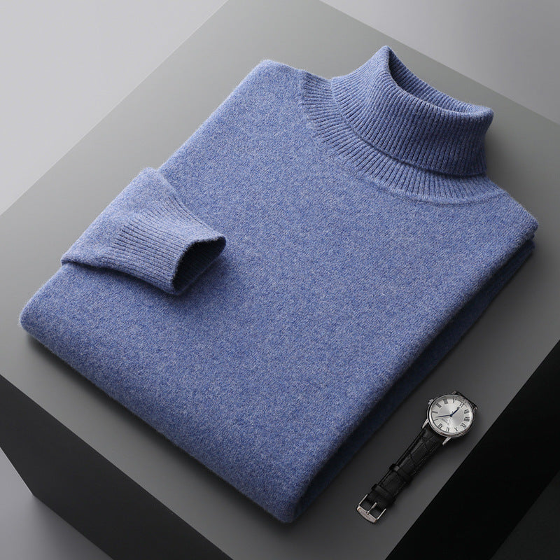 Herren-Wollpullover, Rollkragen, 100% Wolle