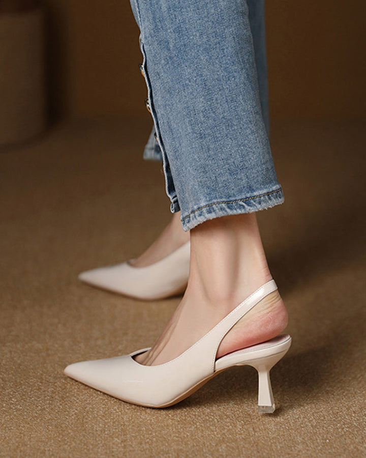Echoarchiv | Einfarbige, Temperamentvolle High Heels mit Spitzer Zehenpartie
