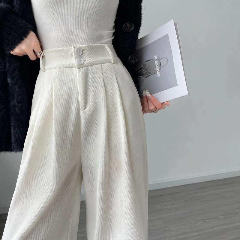 Damen-Cordhose, weit geschnitten, verschiedene Längen