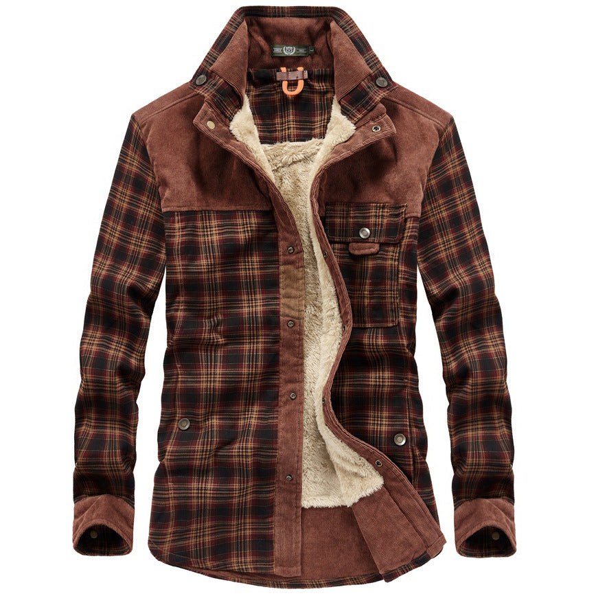 Herren Flanellhemdjacke mit Teddyfutter Echo Archiv