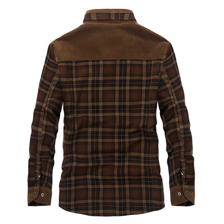 Herren Flanelljacke mit warmem Fleece-Futter und modernen Karomuster Echoarchiv
