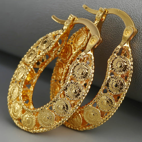 Echoarchiv | 14Kt Gold Einzigartige Gold Filigrane Chunky Creolen