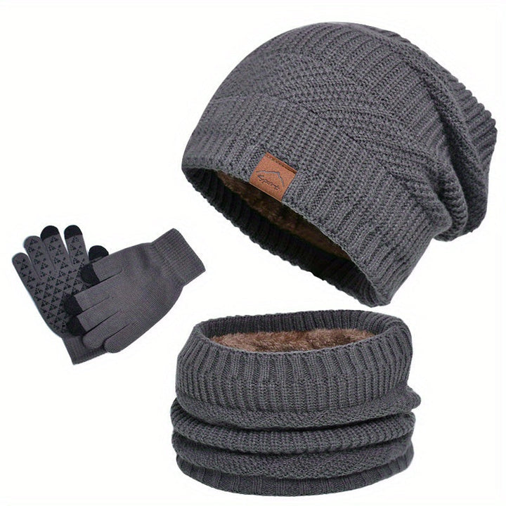 Echoarchiv - Freizeit Winter Plüsch 3-teiliges Set für Männer