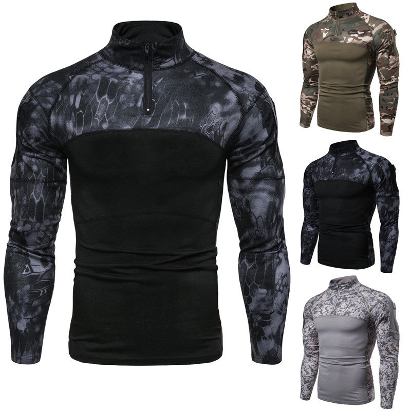 Herren Sportlicher Langarmpullover mit strukturiertem Design und praktischem Reißverschluss Echoarchiv