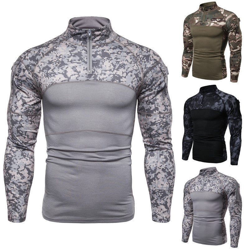 Herren Sportlicher Langarmpullover mit strukturiertem Design und praktischem Reißverschluss Echoarchiv