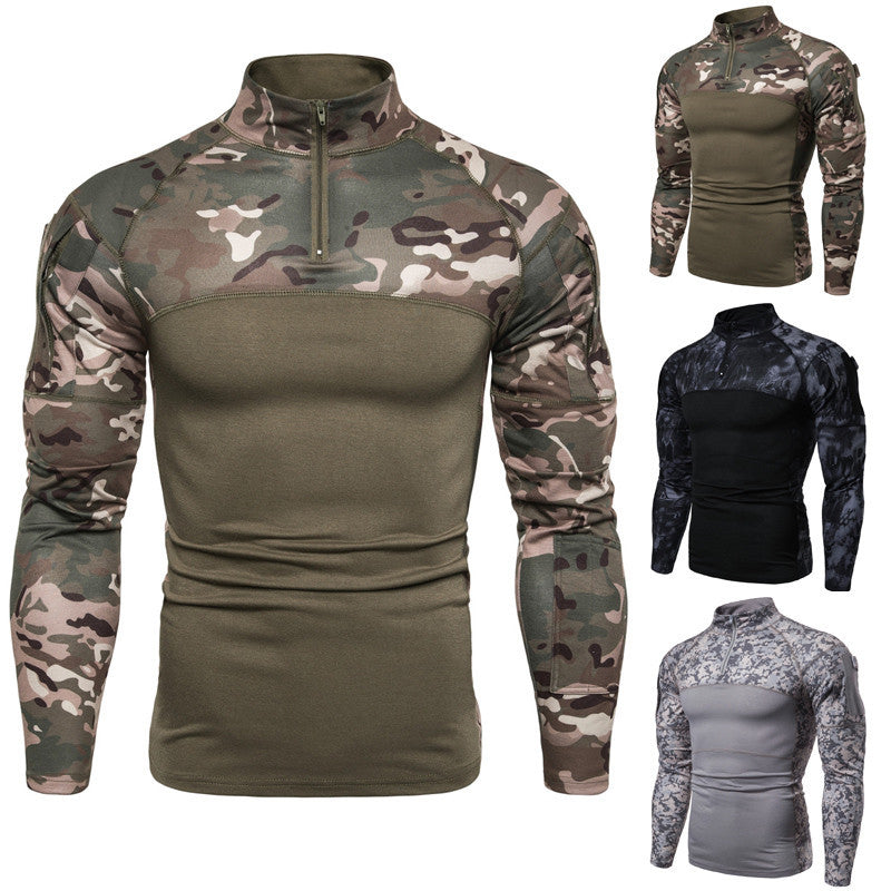Herren Sportlicher Langarmpullover mit strukturiertem Design und praktischem Reißverschluss Echoarchiv