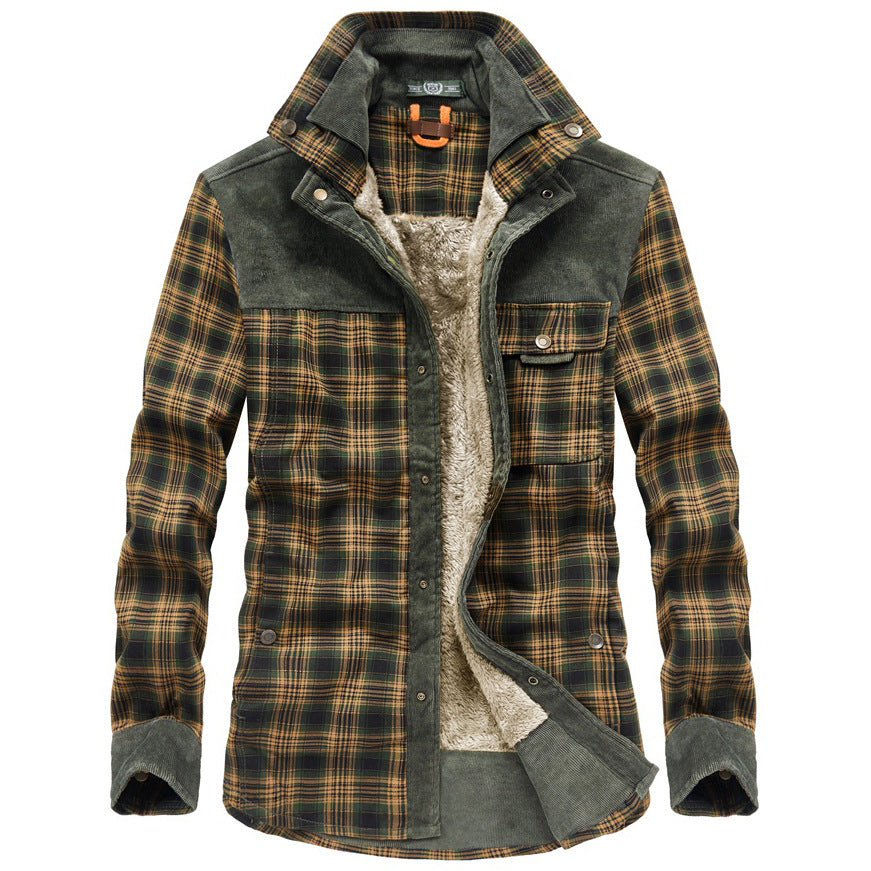 Herren Flanellhemdjacke mit Teddyfutter Echo Archiv
