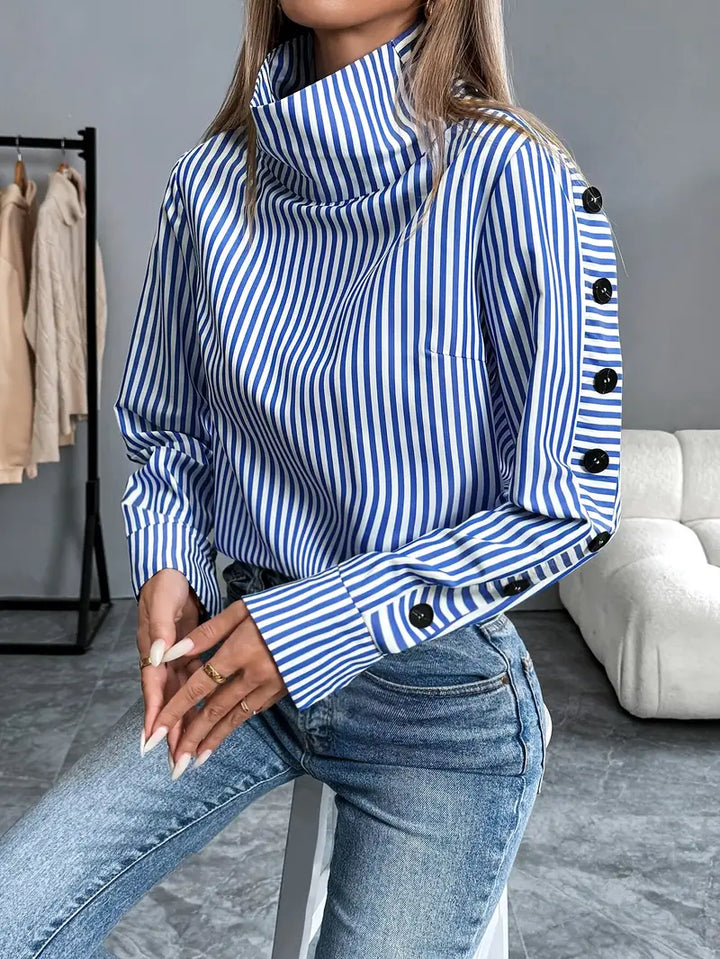 Echoarchiv | Stylische Gestreifte Bluse Aus Baumwolle