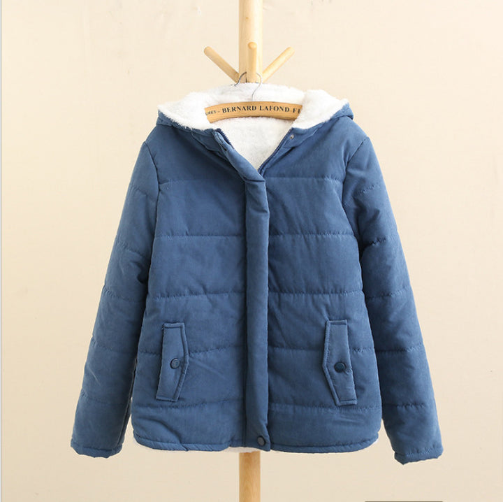 Damen Gepolsterte Winterjacke mit Teddyfutter und Kapuze – Avérine