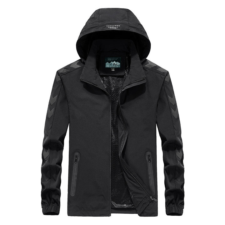 Herren Performance Softshelljacke mit Kapuze, versiegelten Reißverschlüssen und reflektierenden Ärmereinsätzen Echo Archiv