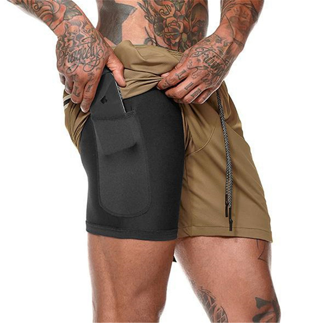 Herren Sportliche Shorts mit integriertem Taschen-Design Echoarchiv