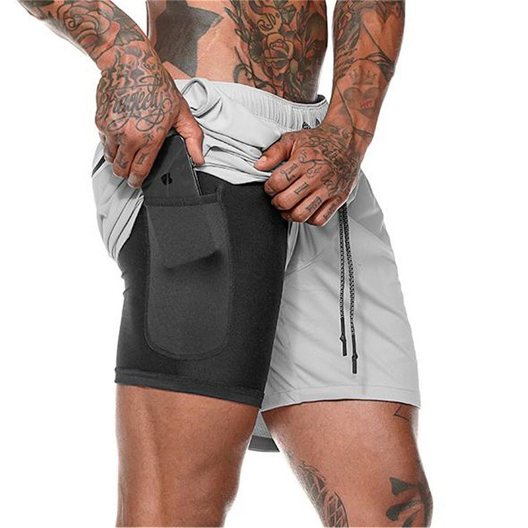 Herren Sportliche Shorts mit integriertem Taschen-Design Echoarchiv