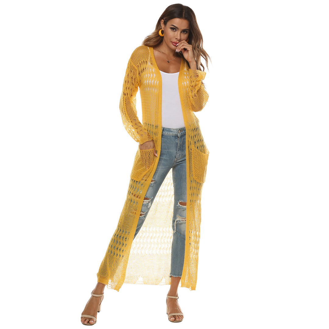 Damen luftiger Strickmantel mit durchbrochenem Design Echo Archiv