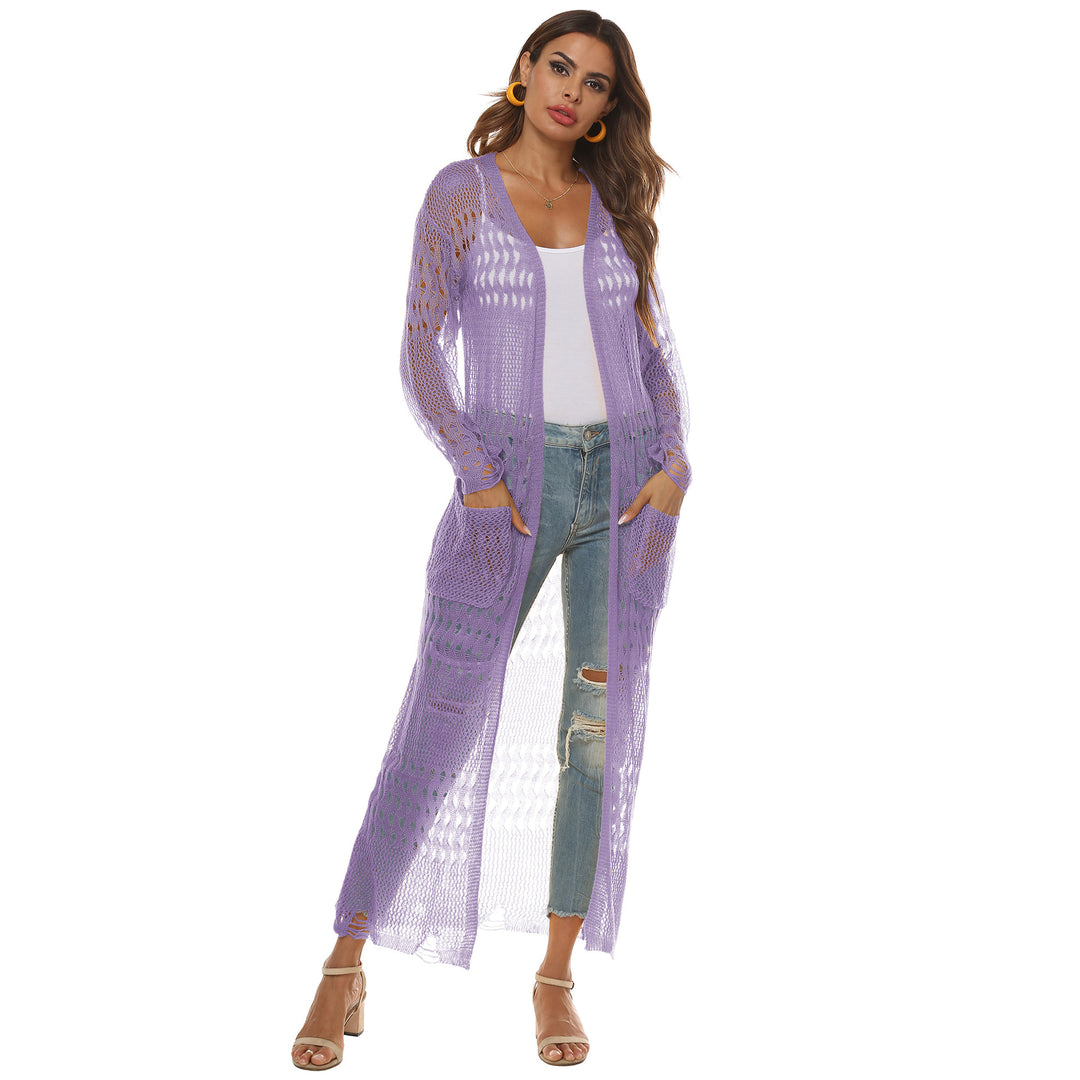 Damen luftiger Strickmantel mit durchbrochenem Design Echo Archiv