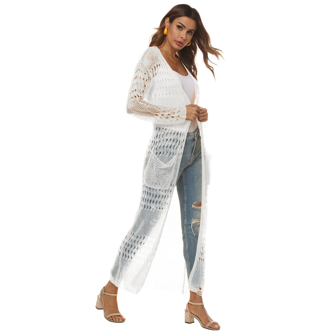 Damen luftiger Strickmantel mit durchbrochenem Design Echo Archiv