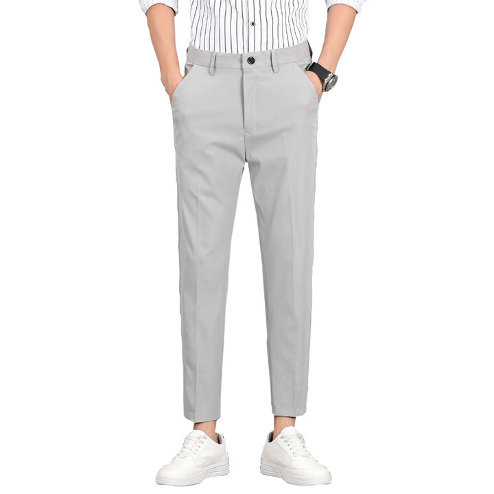 Herren elegante Chinohose mit schmalem Schnitt und praktischen Taschen Echoarchiv