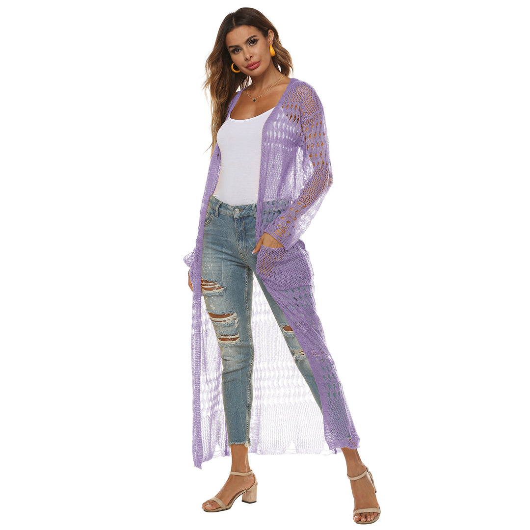 Damen luftiger Strickmantel mit durchbrochenem Design Echo Archiv