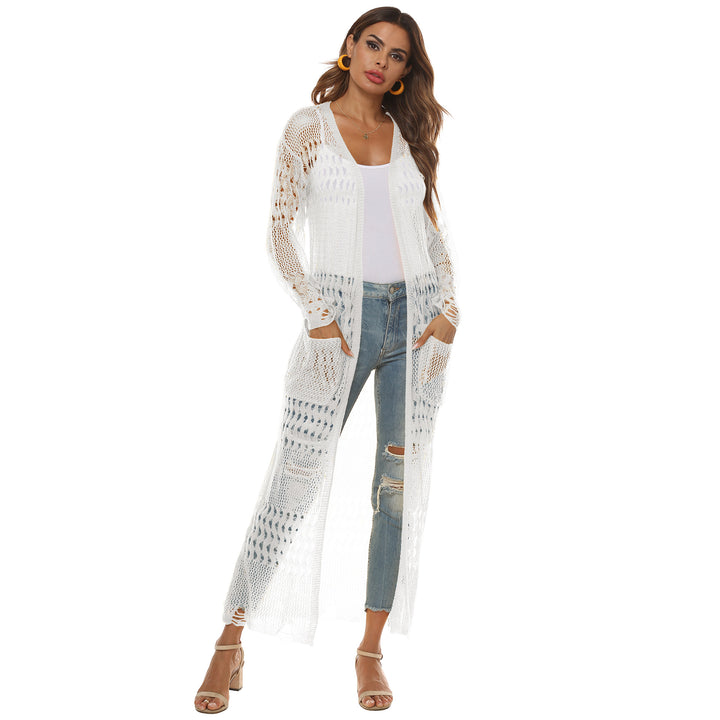 Damen luftiger Strickmantel mit durchbrochenem Design Echo Archiv