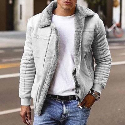 Herrenjacke mit wärmendem Sherpa-Futter Echoarchiv
