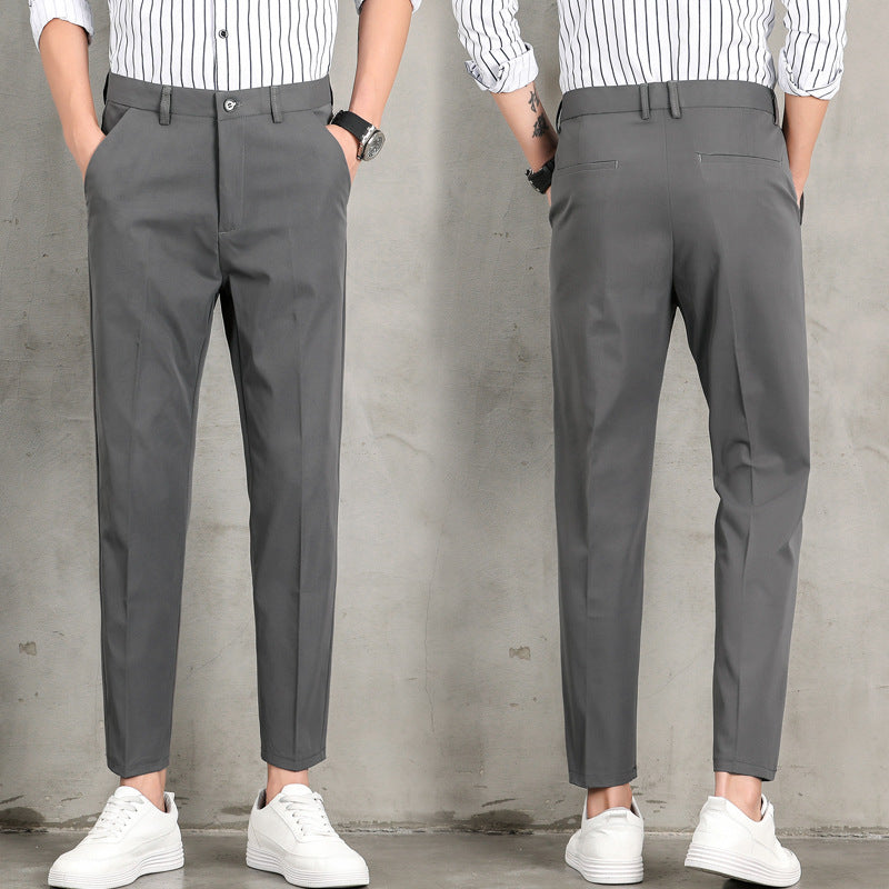 Herren elegante Chinohose mit schmalem Schnitt und praktischen Taschen Echoarchiv