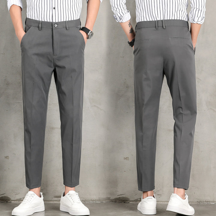 Herren elegante Chinohose mit schmalem Schnitt und praktischen Taschen Echoarchiv