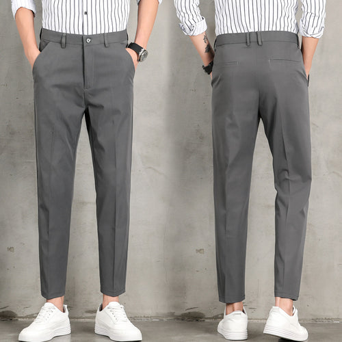 Herren elegante Chinohose mit schmalem Schnitt und praktischen Taschen Echoarchiv