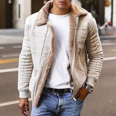 Herrenjacke mit wärmendem Sherpa-Futter Echoarchiv
