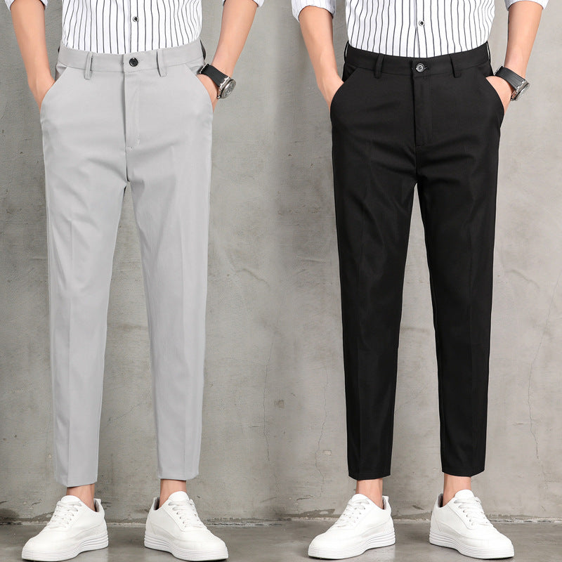 Herren elegante Chinohose mit schmalem Schnitt und praktischen Taschen Echoarchiv