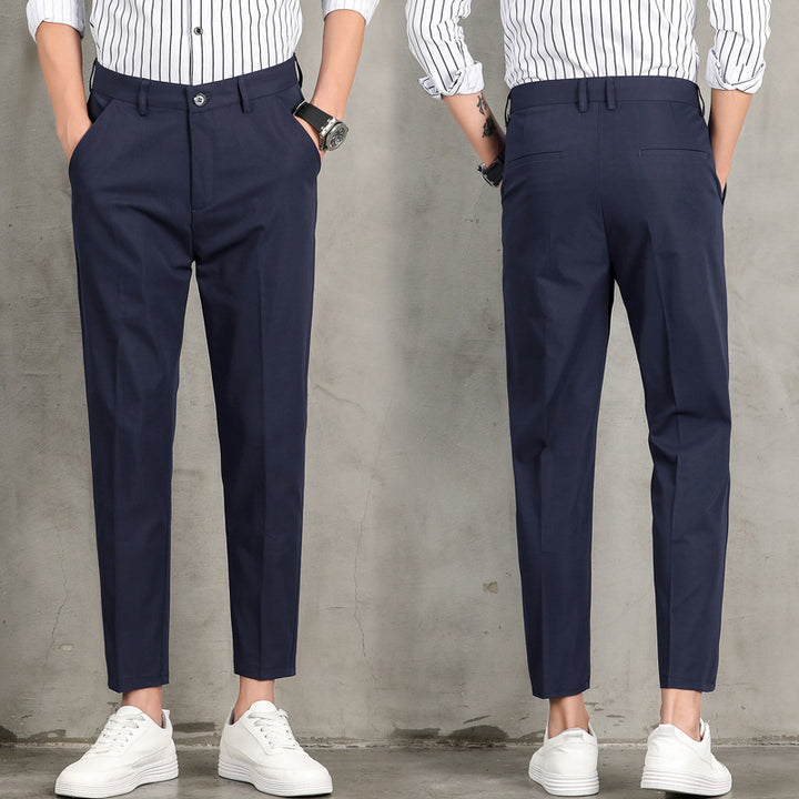Herren elegante Chinohose mit schmalem Schnitt und praktischen Taschen Echoarchiv